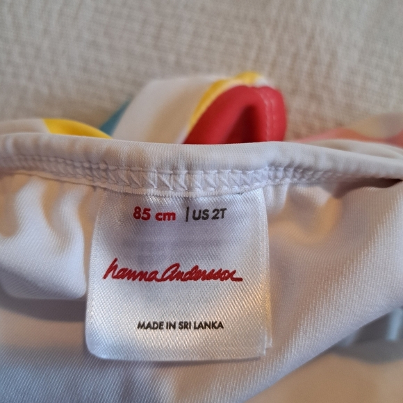 Hanna Andersson girls size 85 or 2T lined bathing suit top, VGUC - Picture 3 of 5
